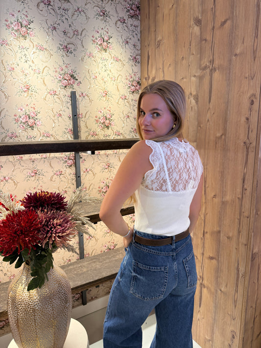 Lise lace corset top wit