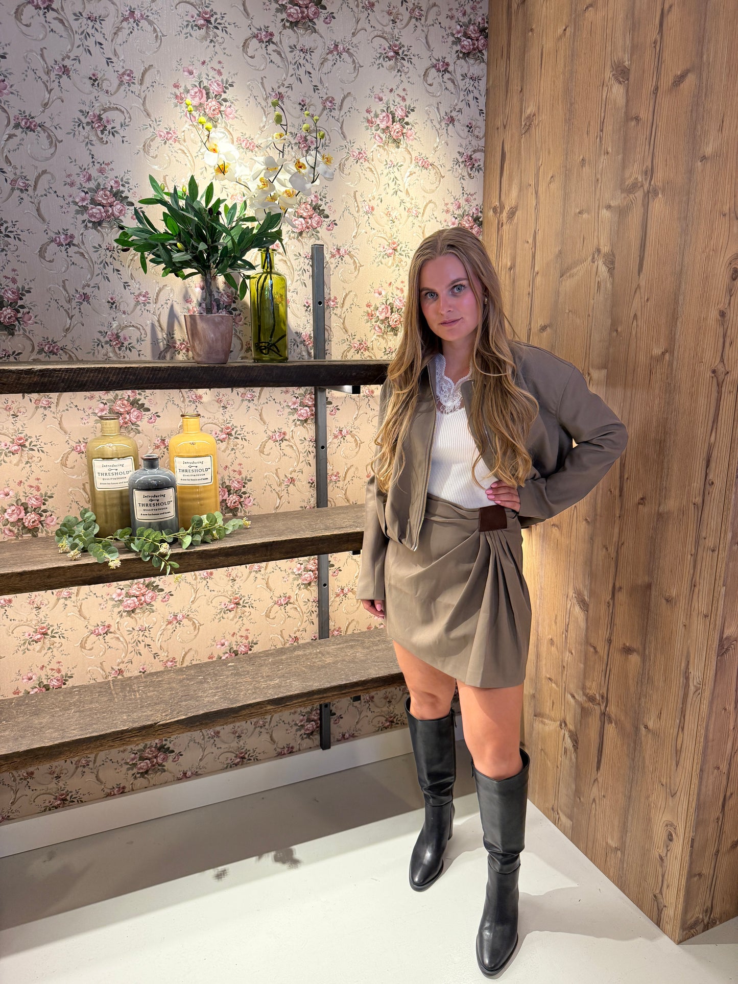Evi bomber taupe