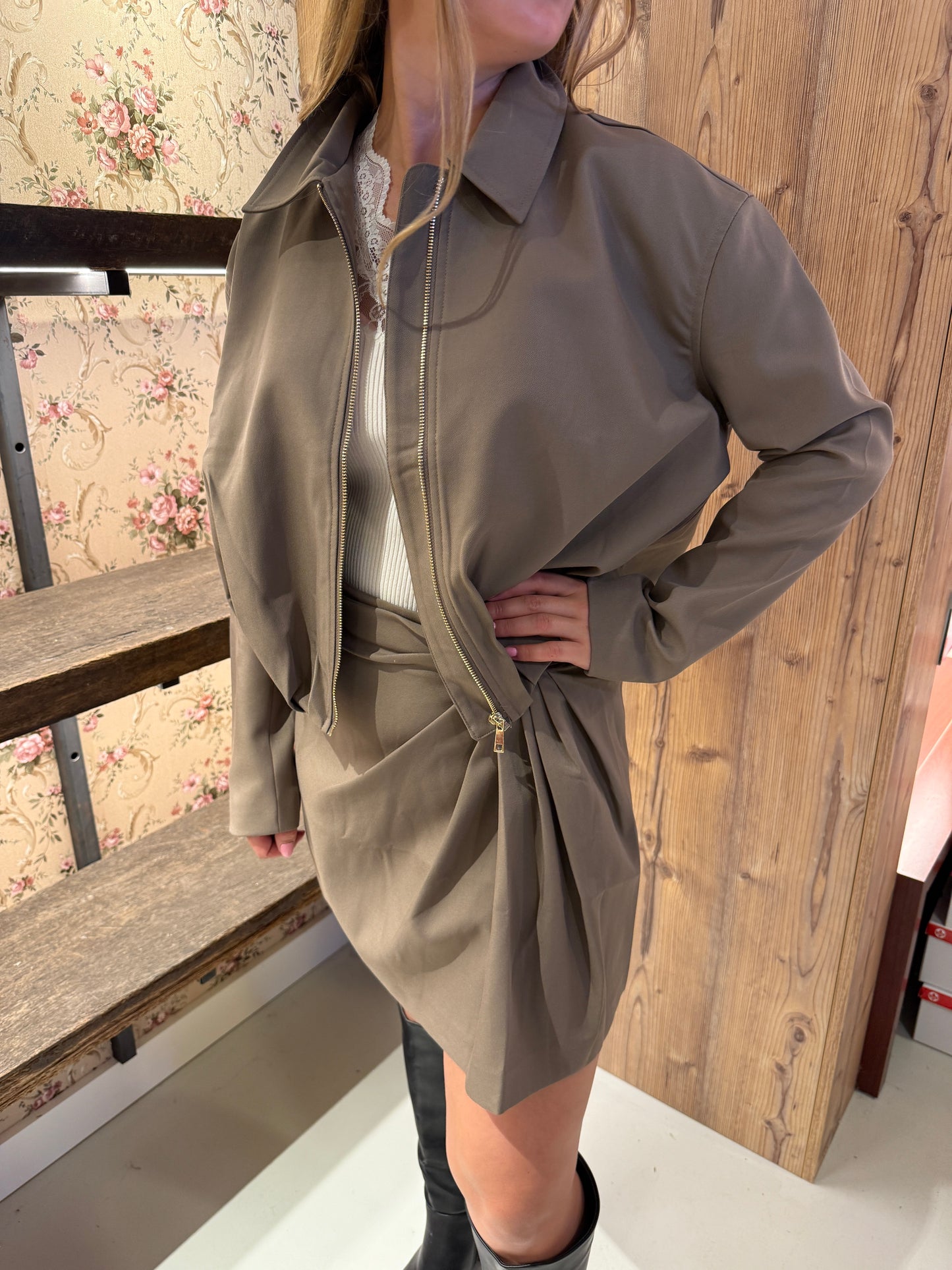 Evi bomber taupe