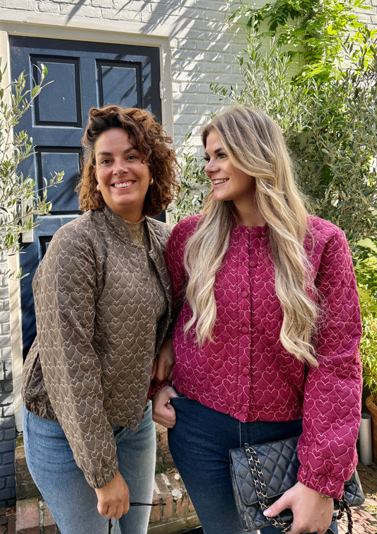 Elene heart bomber rood