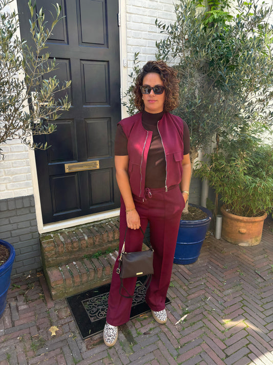 Isa pantalon bordeaux