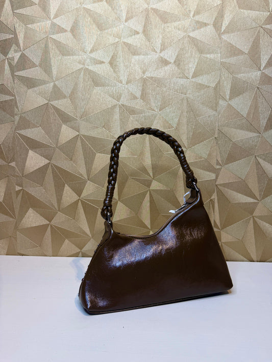 Studded Elegance Hobo Brown