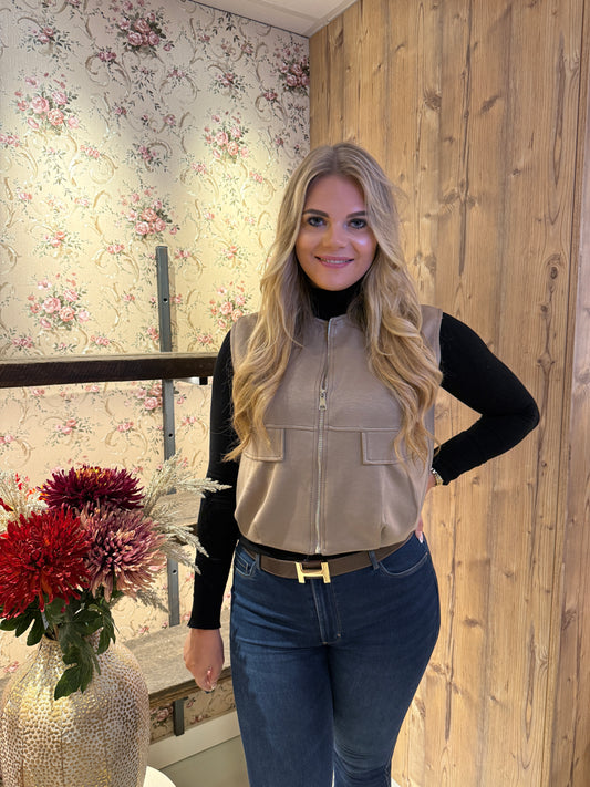 Noor gilet sand