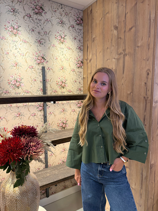 Lien blouse army green