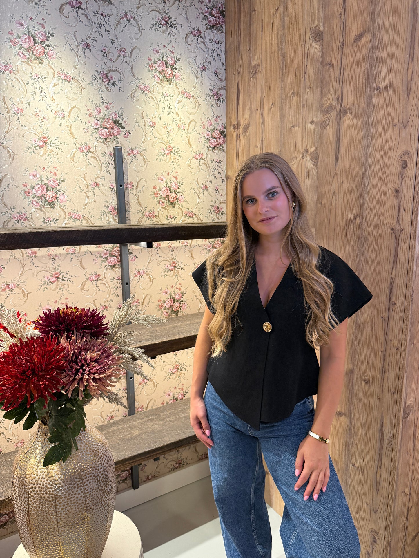Lois top zwart