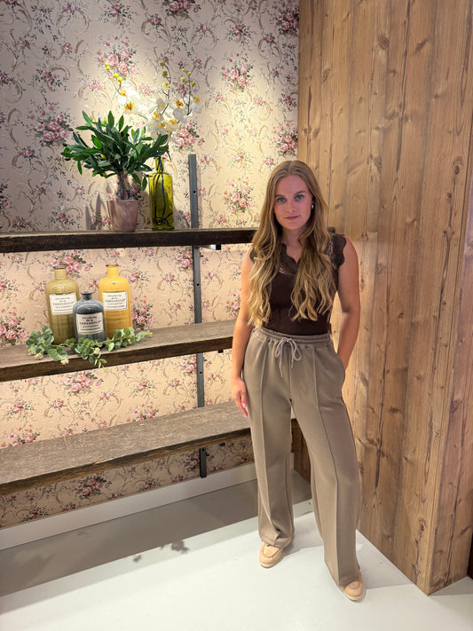 Isa pantalon taupe