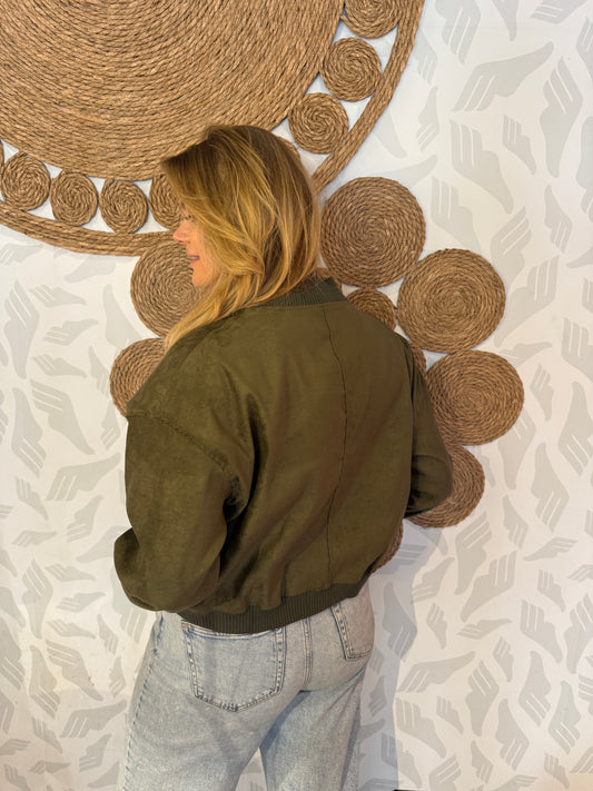 Suzy Suede bomber army