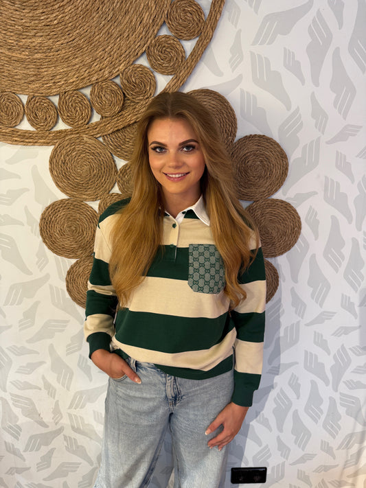 GG Polo stripe Groen