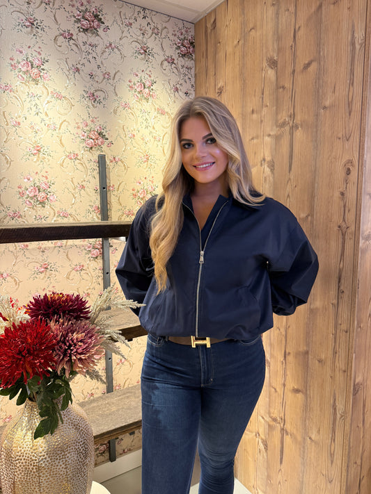 Tess bomber blauw